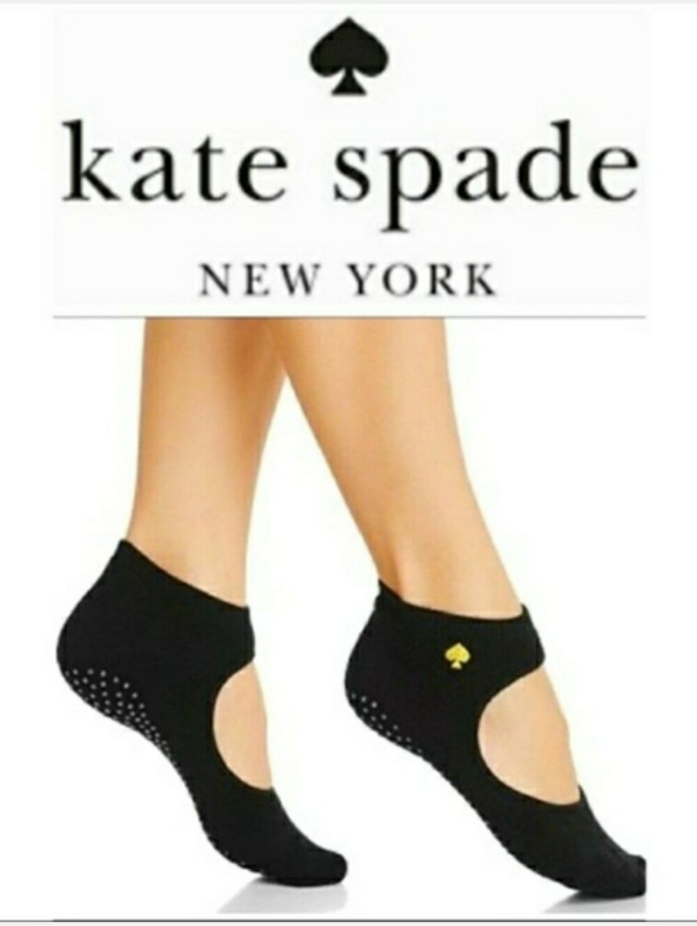 Kate Spade Barre Grip Socks 2 Pair NWT